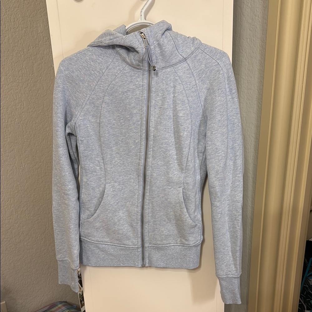 Lululemon Light Blue Zip-Up Hoodie